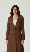 The Fayrouz Contrast Line Detail Abaya - TAL by The Abaya Lab