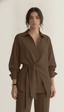 The Fida Tie-Waist Shirt Co-Ord Set - TAL by The Abaya Lab