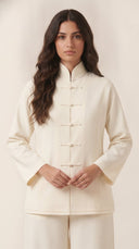 The Ghala Mandarin Collar Cord Detail Co-Ord Set - TAL by The Abaya Lab