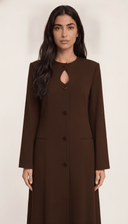 The Habiba Keyhole Neck Button Front Abaya - TAL by The Abaya Lab