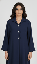 The Hadeel Minimal Pearl Button Abaya - TAL by The Abaya Lab