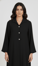 The Hadeel Minimal Pearl Button Abaya - TAL by The Abaya Lab