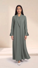 The Hadia Shawl Collar & Flared Cuffs Abaya - TAL by The Abaya Lab