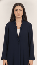 The Hakima Scalloped Neckline Button Detail Abaya - TAL by The Abaya Lab