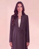 The Hareer Wrap Detail Abaya with Side Tie - TAL by The Abaya Lab