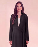 The Hareer Wrap Detail Abaya with Side Tie - TAL by The Abaya Lab