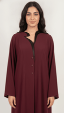 The Hasna Scalloped Collar Front-Close Abaya - TAL by The Abaya Lab