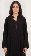 The Hasna Scalloped Collar Front-Close Abaya - TAL by The Abaya Lab