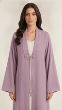 The Hawraa Pleated Collar Detail Abaya with Cord Tie Accent - TAL by The Abaya Lab