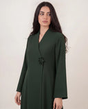 The Heba Floral Button Detail Abaya - TAL by The Abaya Lab