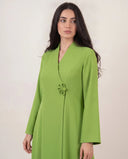 The Heba Floral Button Detail Abaya - TAL by The Abaya Lab