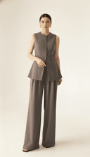 The Hessa Peplum Top & Wide - Leg Trouser Set - TAL by The Abaya Lab