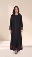 The Hind Nida Abaya with Sheer Panel Detailing - TAL by The Abaya Lab