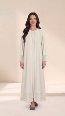 The Hind Nida Abaya with Sheer Panel Detailing - TAL by The Abaya Lab