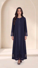 The Hind Nida Abaya with Sheer Panel Detailing - TAL by The Abaya Lab
