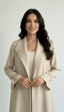 The Hiyam Pearl Whisper Open Abaya - TAL by The Abaya Lab