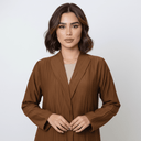 The Huda Coat Style Wrinkled Abaya - TAL by The Abaya Lab