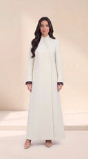 The Jabeen Tailored Abaya with Lace Cuff Detail - TAL by The Abaya Lab