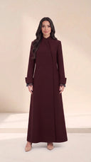 The Jabeen Tailored Abaya with Lace Cuff Detail - TAL by The Abaya Lab