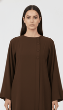 The Jana Asymmetric Button Panel Abaya - TAL by The Abaya Lab