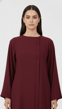 The Jana Asymmetric Button Panel Abaya - TAL by The Abaya Lab