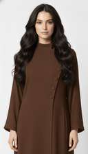 The Jumana Asymmetric Mandarin Collar Abaya - TAL by The Abaya Lab