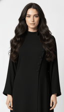 The Jumana Asymmetric Mandarin Collar Abaya - TAL by The Abaya Lab