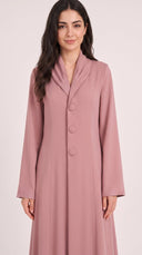The Khansa Shawl Collar Button Front Abaya - TAL by The Abaya Lab