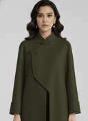 The Lamsah Modern Asymmetric Mandarin Abaya - TAL by The Abaya Lab