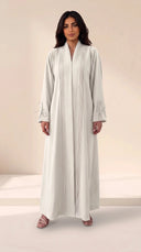 The Lamya Pintuck Front & Tie Cuff Detail Abaya - TAL by The Abaya Lab