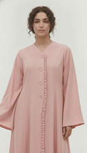 The Lareen Ruffle Trim Front-Open Abaya - TAL by The Abaya Lab