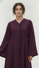 The Lareen Ruffle Trim Front-Open Abaya - TAL by The Abaya Lab