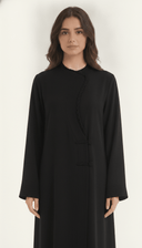 The Layal Braided Trim Pleated Detail Abaya - TAL by The Abaya Lab