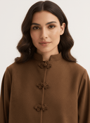 The Layan Relaxed Mandarin - Button Abaya - TAL by The Abaya Lab