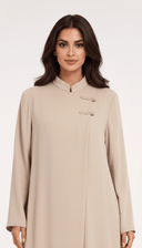 The Leen Minimal Button Detail Mandarin Abaya - TAL by The Abaya Lab
