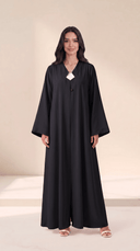 The Lubaba Minimal Button Detail Abaya - TAL by The Abaya Lab