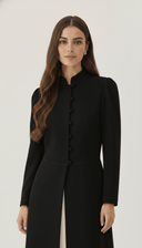 The Mahveen Tailored Contrast Piping Abaya - TAL by The Abaya Lab