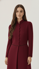 The Mahveen Tailored Contrast Piping Abaya - TAL by The Abaya Lab