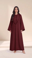 The Maisoora Pleated Lapel Abaya with Wide Sleeves - TAL by The Abaya Lab