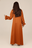 The Maitha Sage Ruffled - Sleeve Abaya - TAL by The Abaya Lab