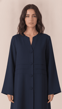 The Manal Button Front Panel Detail Abaya - TAL by The Abaya Lab