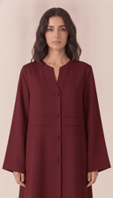 The Manal Button Front Panel Detail Abaya - TAL by The Abaya Lab