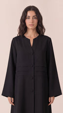 The Manal Button Front Panel Detail Abaya - TAL by The Abaya Lab