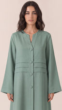 The Manal Button Front Panel Detail Abaya - TAL by The Abaya Lab