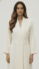 The Manar Minimal V - Neck Elegant Abaya - TAL by The Abaya Lab