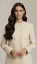 The Mariam Double Button Structured Abaya - TAL by The Abaya Lab