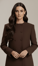 The Mariam Double Button Structured Abaya - TAL by The Abaya Lab