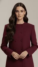The Mariam Double Button Structured Abaya - TAL by The Abaya Lab