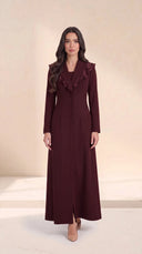 The Mariha Tailored Ruffle Lapel Abaya - TAL by The Abaya Lab