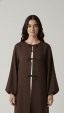 The Marwa Grace Balloon Sleeve Tie Abaya - TAL by The Abaya Lab